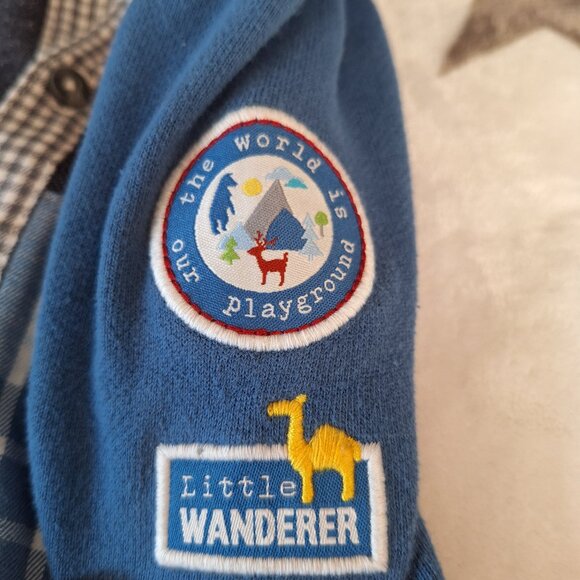 Disney Baby 3-6 Month Mickey Mouse Little Wanderer One Piece With Hood Blue Gray - Picture 4 of 7